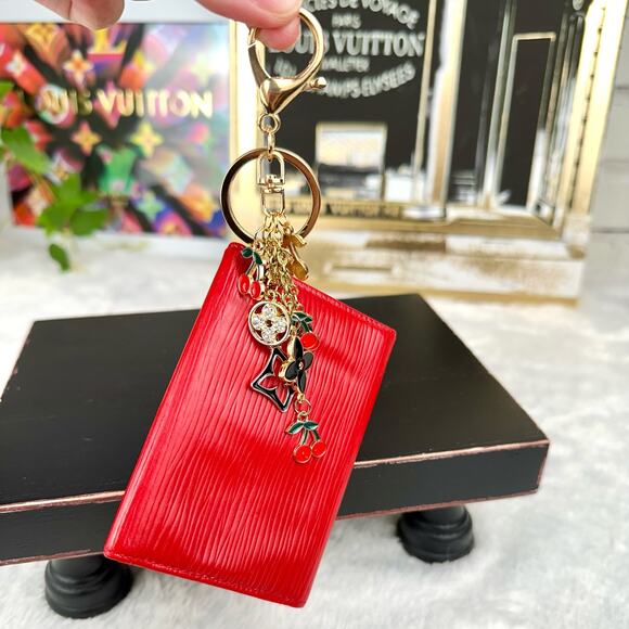 Louis Vuitton red Epi leather 6 key holder wallet keychain vintage custo… - Picture 3 of 16